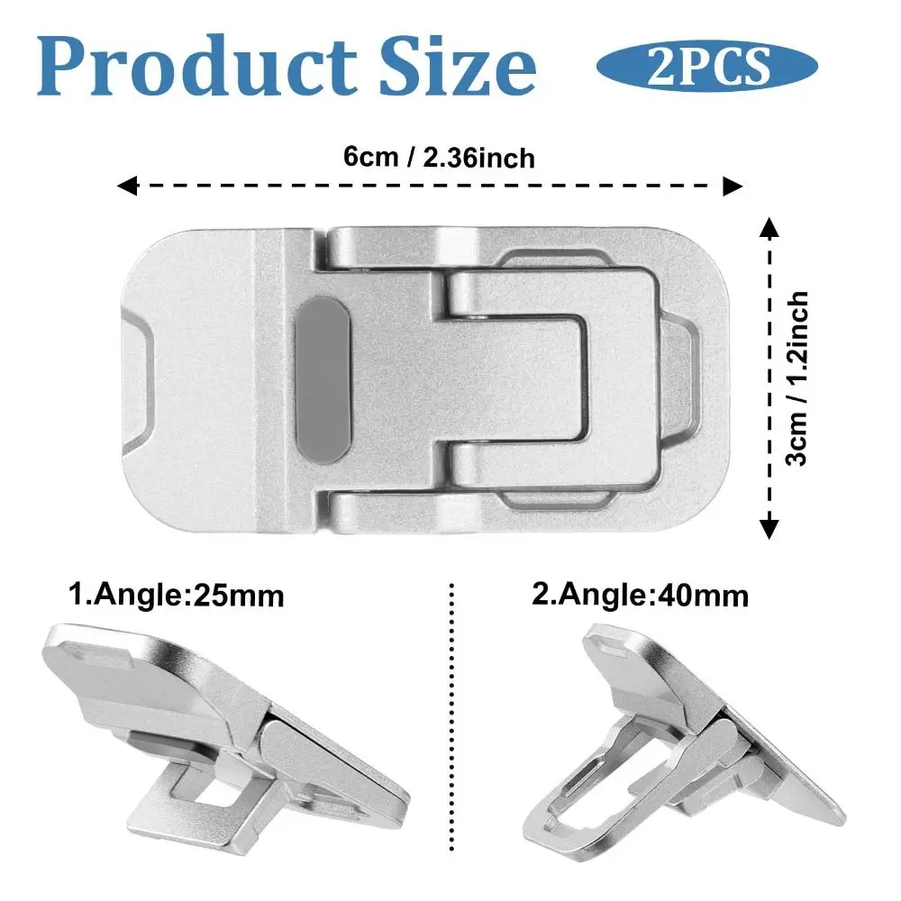 1 Pair Alloy Laptop Stand Foldable Aluminium Alloy Laptop Support Holder Invisible Non-slip Support For Laptops Tablets Phones