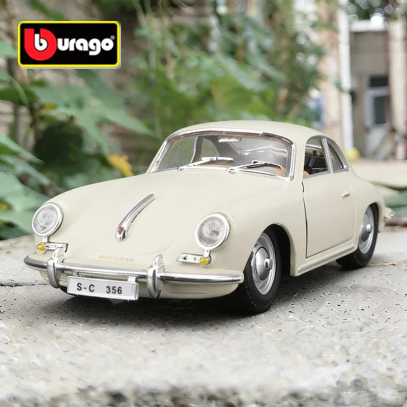 

Bburago 1:24 Porsche 356B 1961 Coupe Alloy Classic Retro Car Model Diecast Metal Sports Vehicles Car Model Simulation Kids Gifts