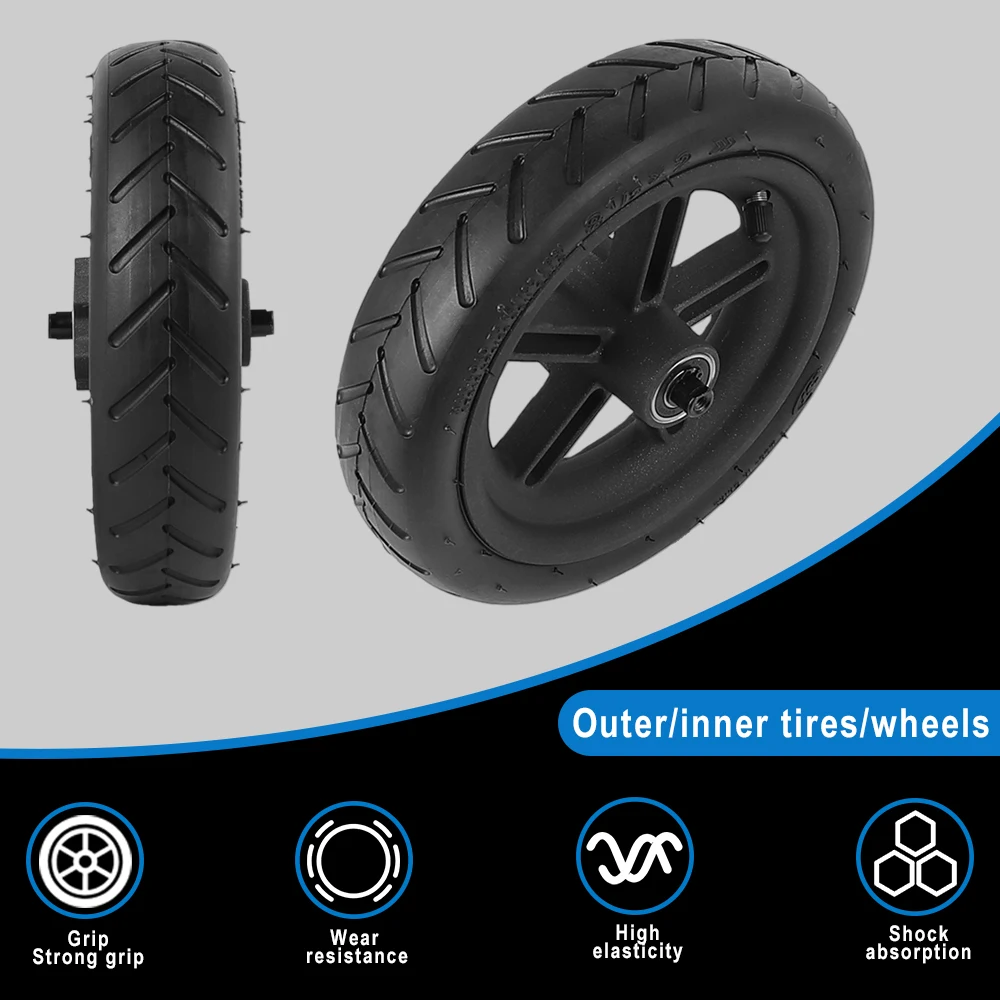 Replacement Wheel and Tire for Xiaomi For M365 and For PRO Featuring Grooved Design to Minimize Hydroplaning Risk