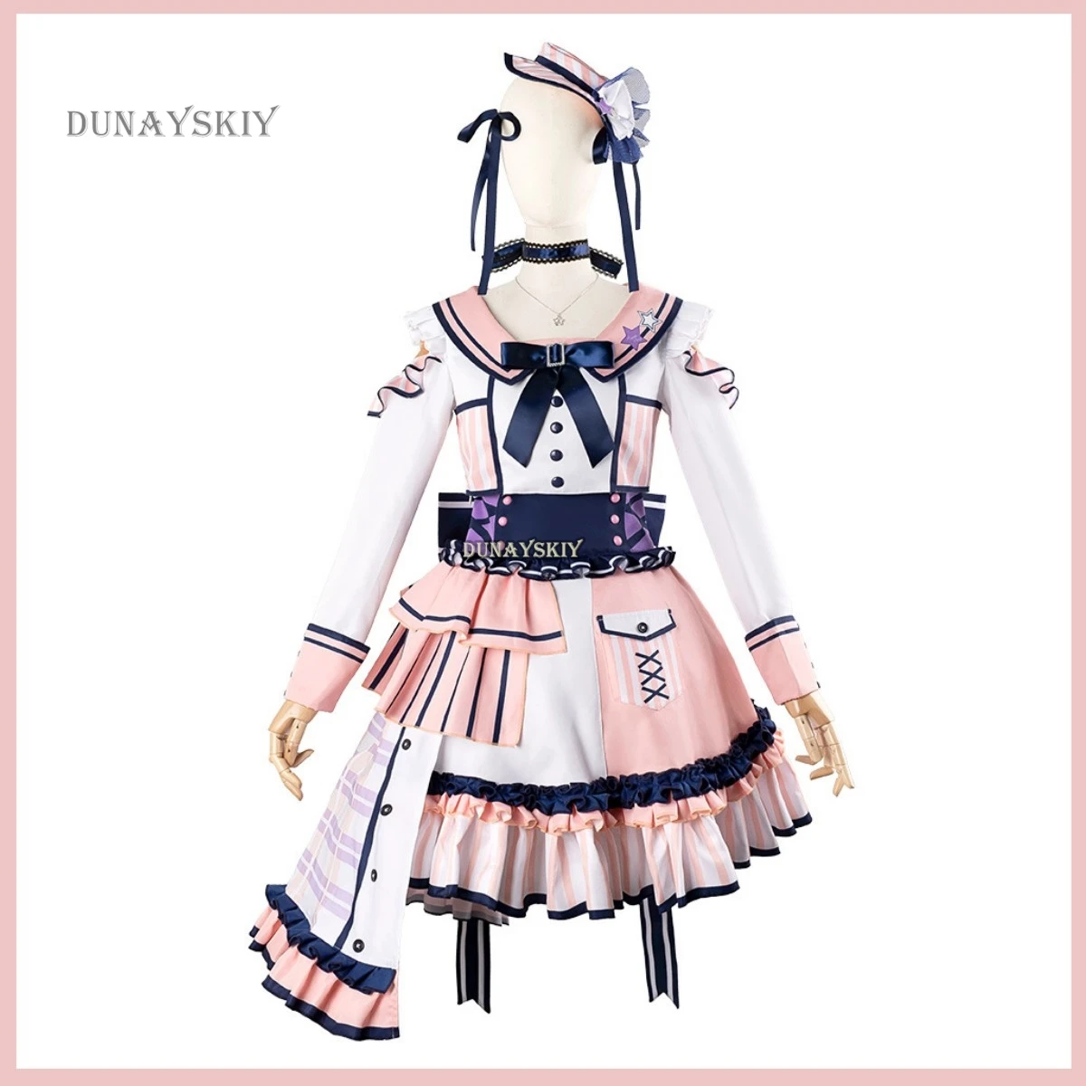 ¡Sueño de Anime BanG! Disfraz de Arisa Ichigaya para mujer, falda de princesa rosa de Poppin'Party, traje de fiesta de Carnaval Kawaii encantador