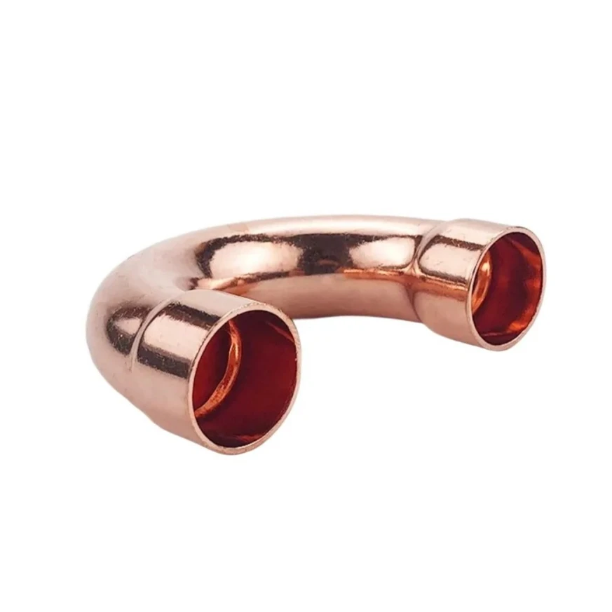 6.35-76mm ID Weld Socket End Feed Solder 180 Degree Return Bend Pure Copper Pipe Fitting Connector Air-Coniditioning