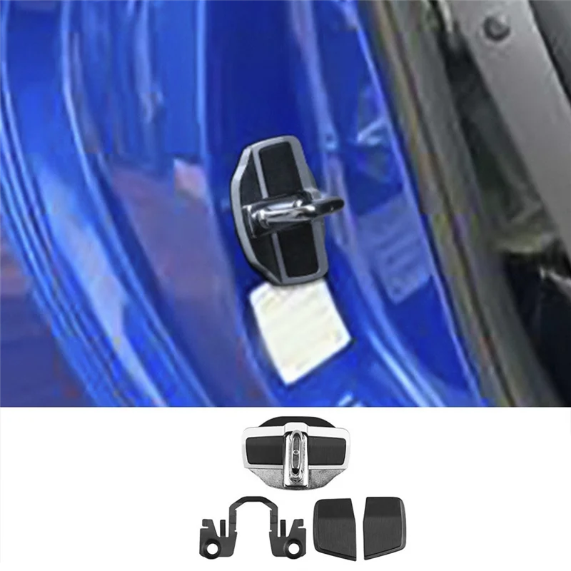 4Pcs Car Door Stabilizer Door Lock Protector Latches Cover for Subaru All Series BRZ XV Forester Legacy Outback WRX