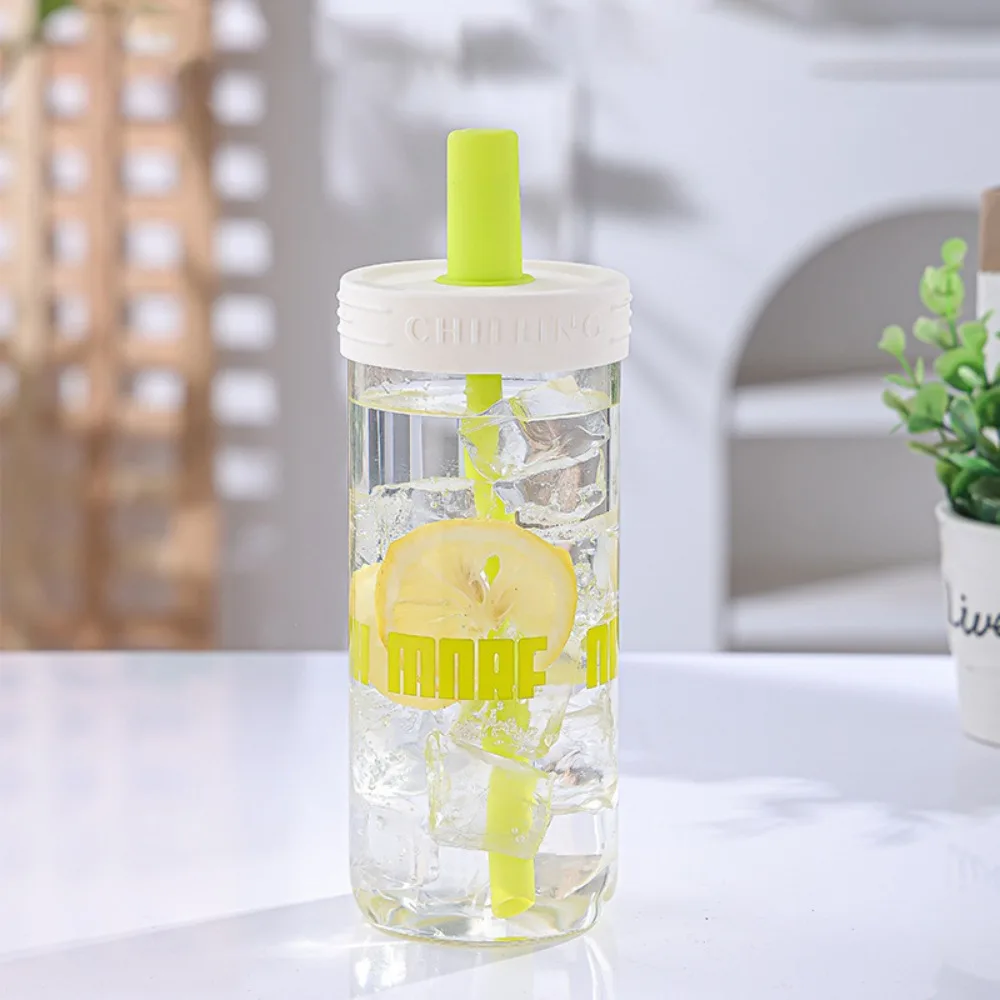 

Стеклянная соломенная чашка для разделения чая, большая емкость, герметичная разделительная бутылка для чая, устойчивая к высоким температурам студенческая чашка для воды, подарок