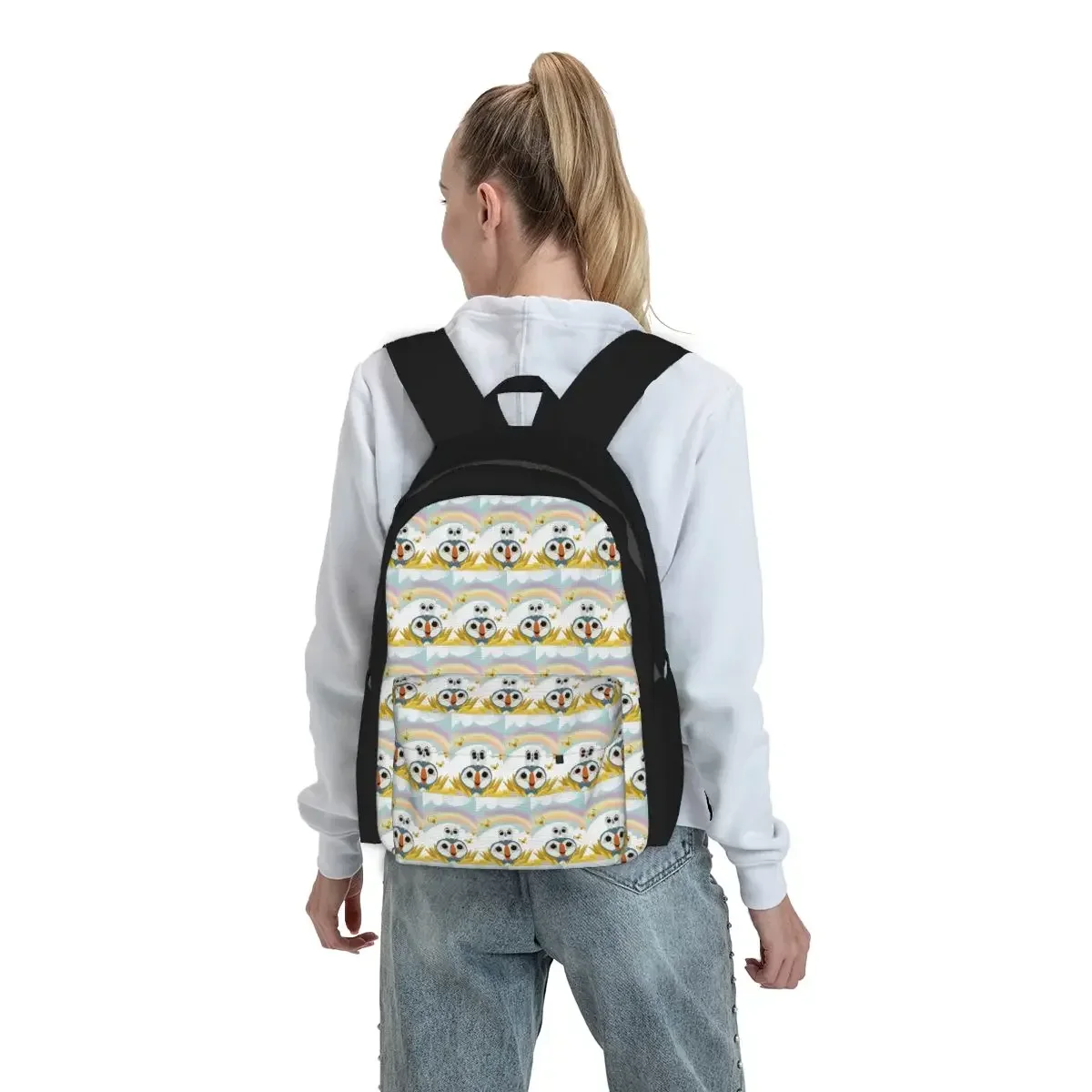 Puffin Rock And New Friends Backpack Boys Girls BookBag Kids School Bag Computer Shoulder Bags for Men Women