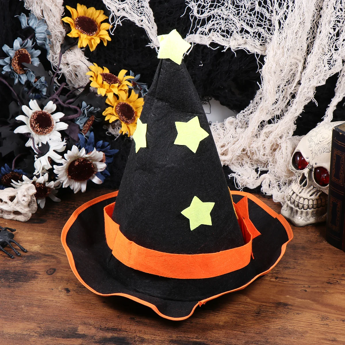 

Witch Hat Costume Halloween Party Black Accessory Lightweight Portable Masquerade Dress Up Festival Decor Witch Hat