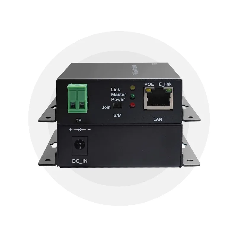 Poe Extender 10/100Mbps PoE Converter Over Twisted Pair 2-wire Cable for IP Camera Ethernet Extender