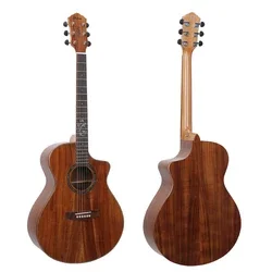 

China Made High Quality Acoustic Guitar Factory Price Accept OEM 41 Inch Acacia Soliwood Body Rosewood Bridge Glossy Guitar