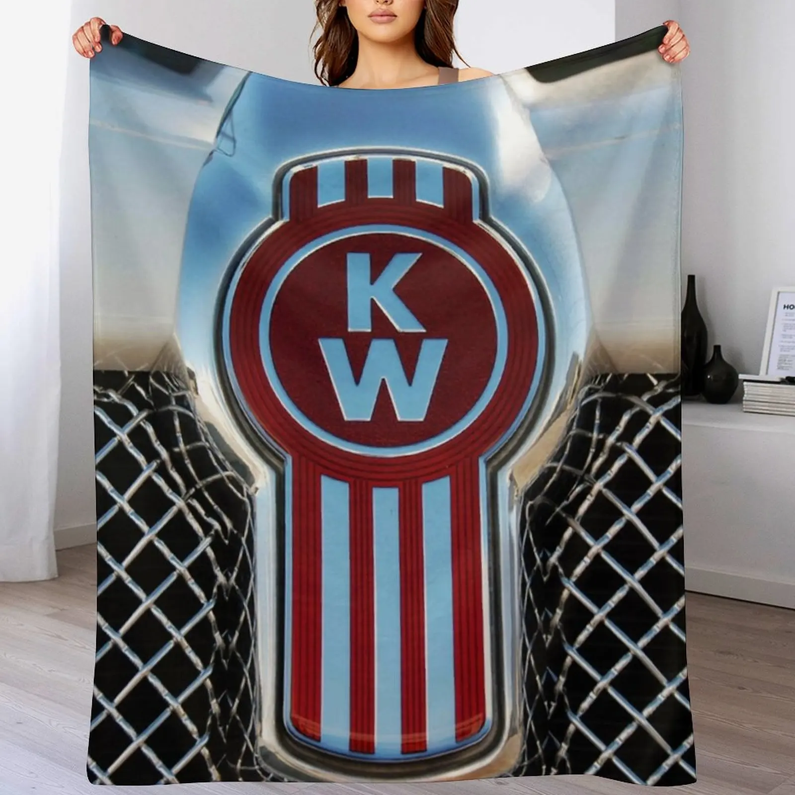 Kenworth emblems Throw Blanket Stylish Couch Blanket for Home Living Room
