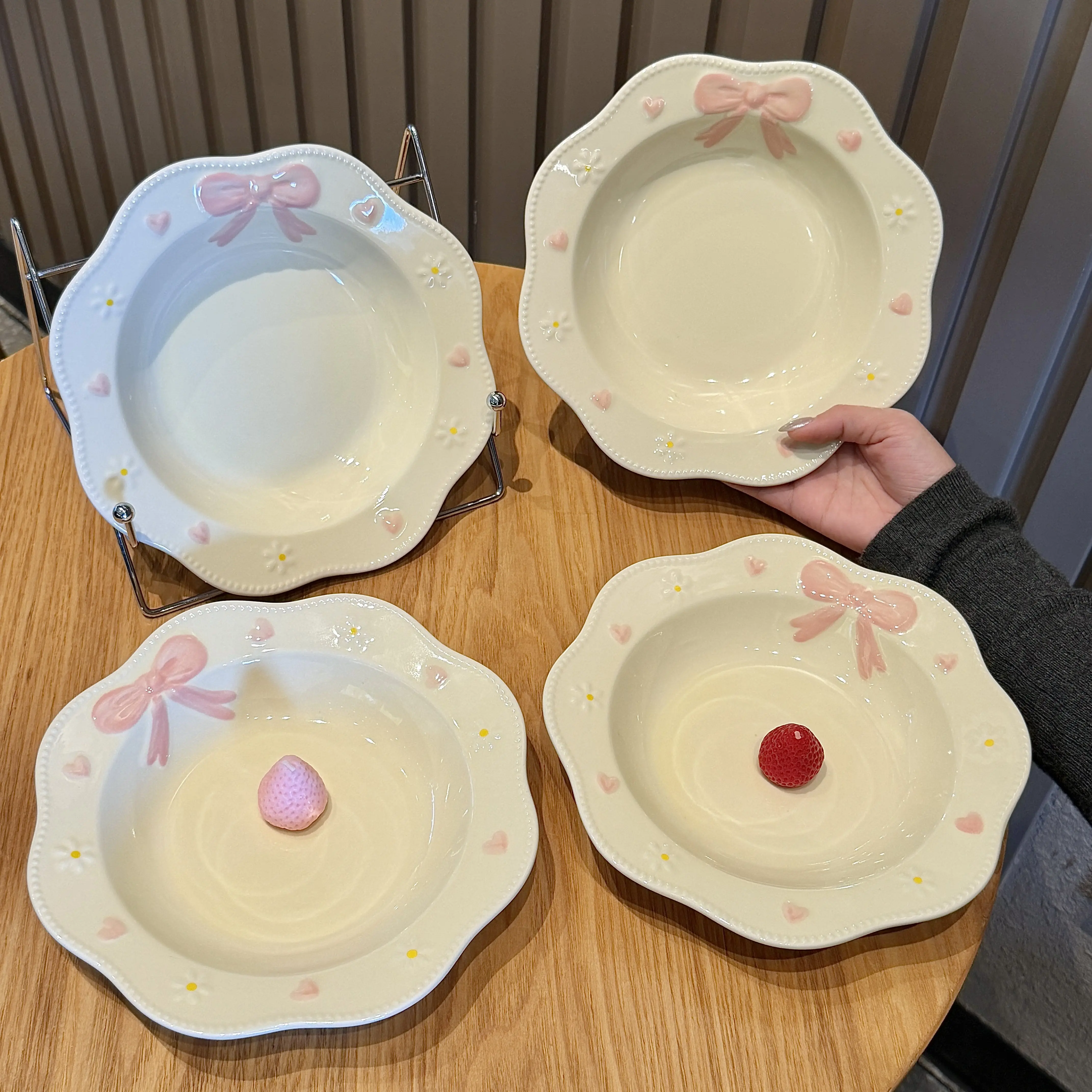 2026 New Arrival Ceramic Dinner Plates, Premium Beautiful Unique Creative Dessert Tableware