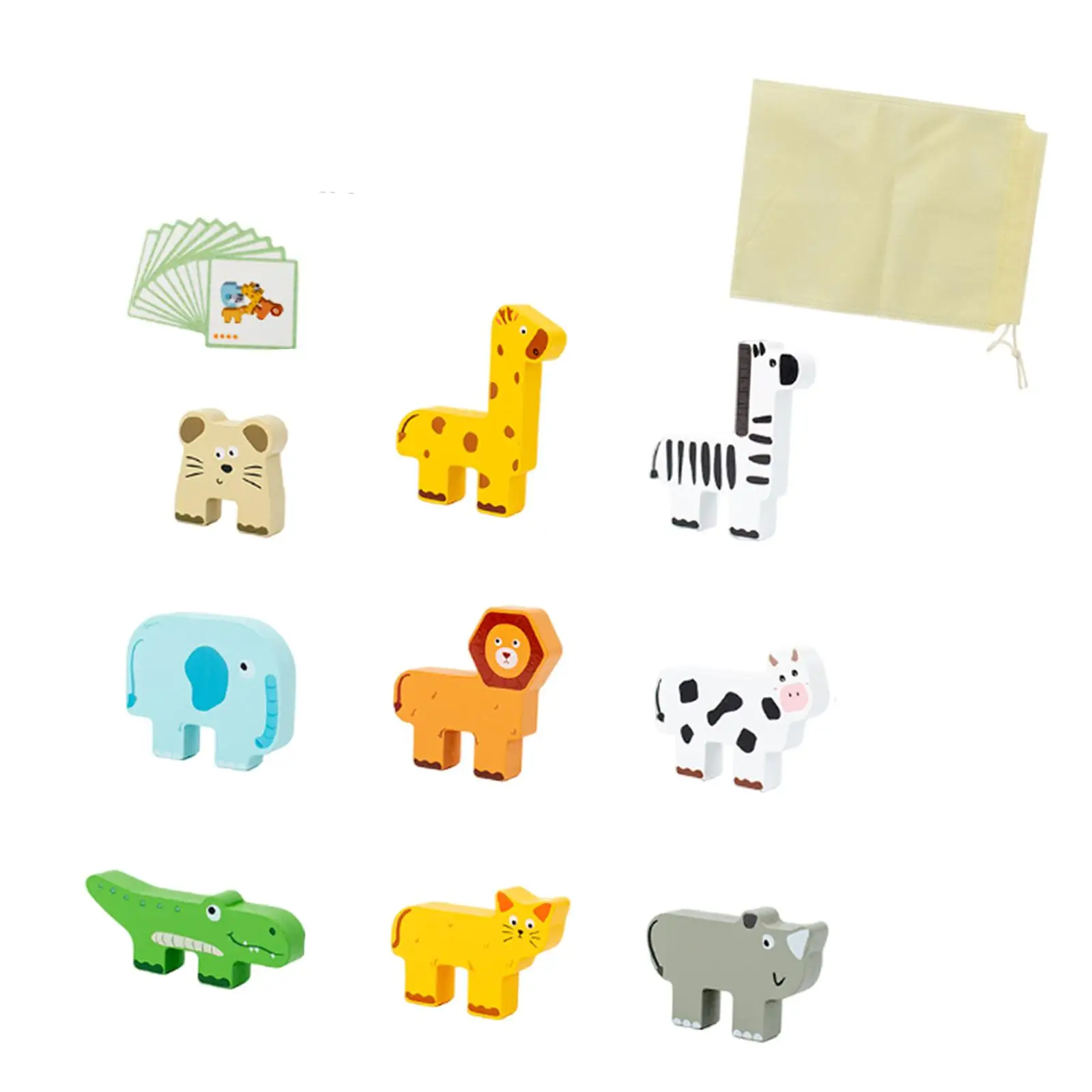 Brinquedos de empilhamento de madeira Brinquedo educacional de equilíbrio de atividade de equilíbrio