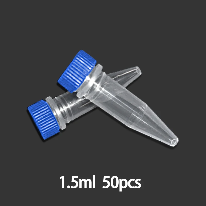 50pcs/bag 1.5ml Screw Top Centrifuge Tube Sterile Experimental High Quality Refrigeration Tube Volume Vials