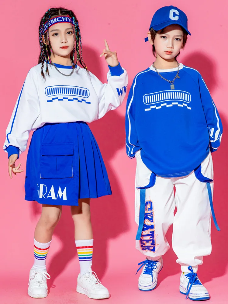 

Kids Hip Hop Clothing eSports Tops Streetwear Cargo Pants for Girls Boys Dance Costume Clothes