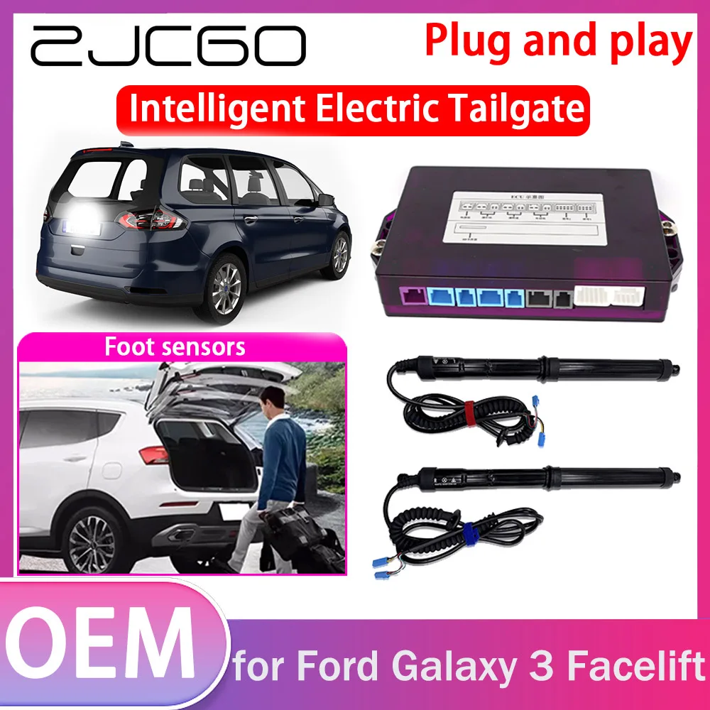 

ZJCGO Electric Tailgate Lift Drive Trunk Opening Tail Gate Lift Soft Close Car Door for Ford Galaxy 3 Facelift 2020~2023