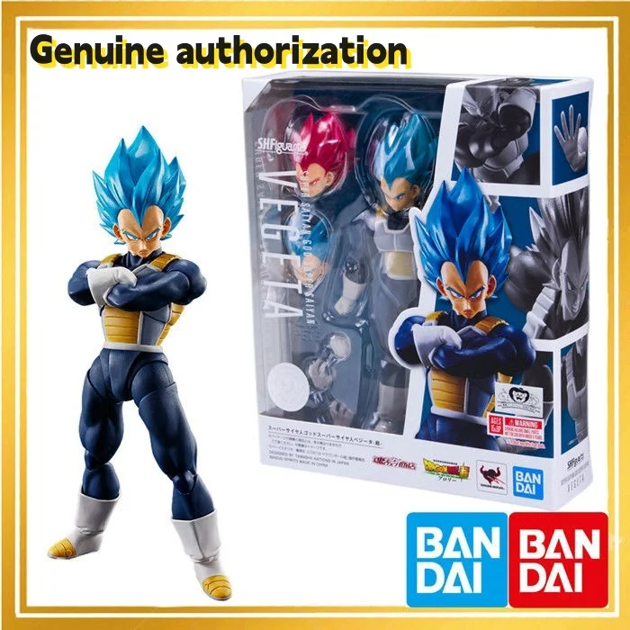 

Origina Bandai Dragon Ball S.h.figuarts Vegeta Action Figure Super Saiyan God Blue Boxed Collect Brand New Model Doll Toys Gift