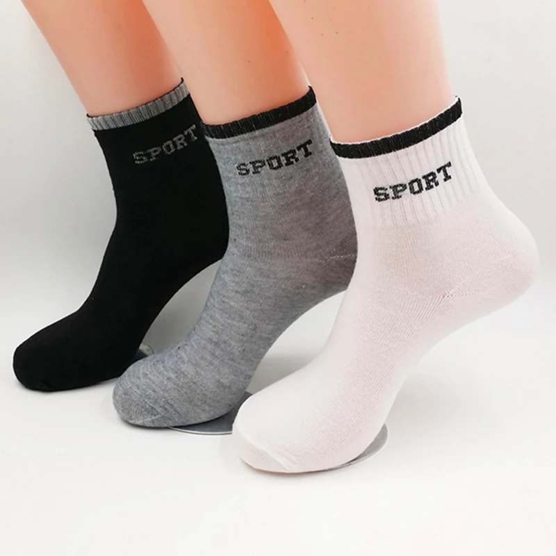 3Pairs Mens Socks Spring Autumn Men Long Tube Cotton Socks Male Sweat-absorbent Casual Deodorant Sports Socks Teenager Boys Gift