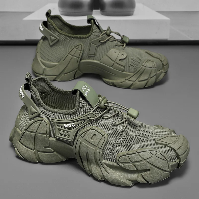 Summer Men Barefoot Sock Shoes Man Daily Breathable Casual Walking Shoes Fashion Running Sneakers Comfy Platform Tenis Shoes
