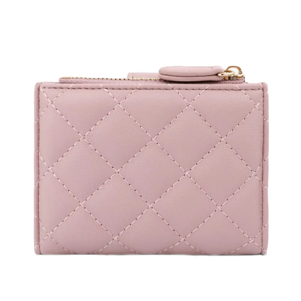 Modische kurze Geldbörse aus PU-Leder mit mehreren Karten, leichte Geldbörse mit Reißverschluss, niedliche Kartentasche mit großer Kapazität