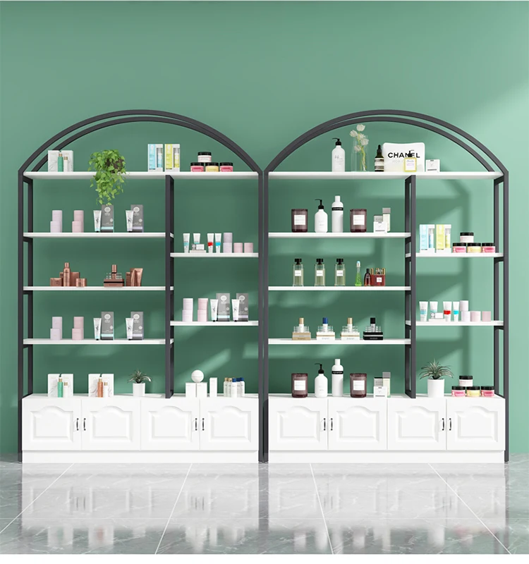 Metal modern Nordic minimalist style bookshelf Titanium bookcase storage rack