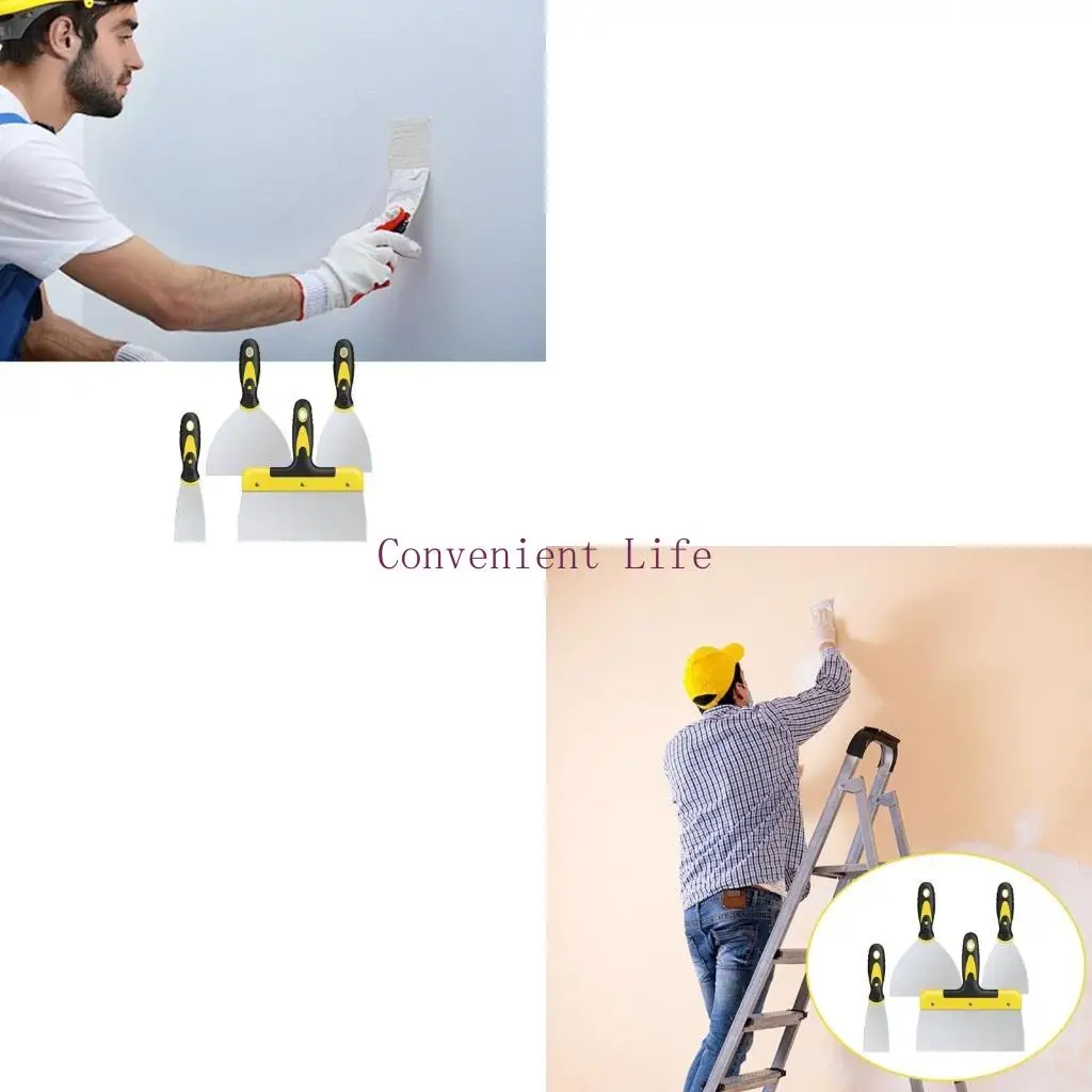 

L1EE 4 шт. скребок для гипсокартона, скребок для штукатурки, скребок для гипсокартона, ручной инструмент, скребок, инструмент с