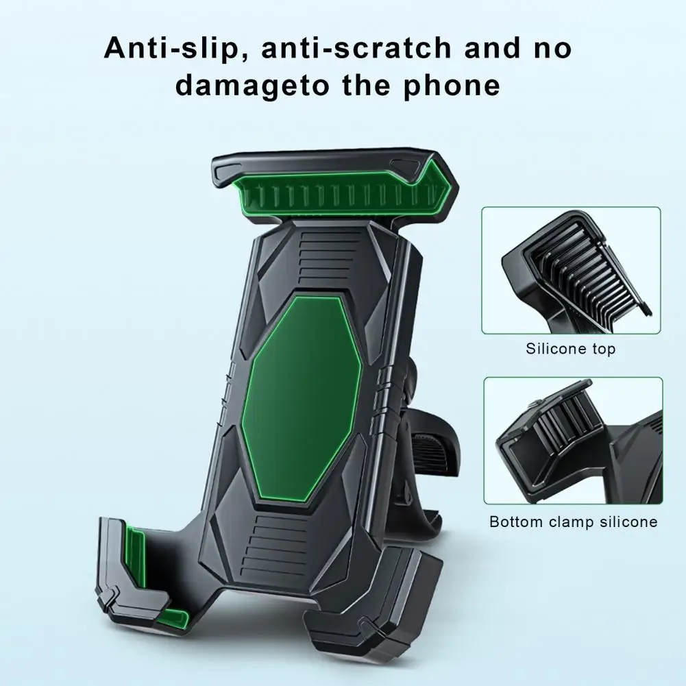 Motorcycling Cellphone Bracket Universal Shockproof Cycling Cell Phone Holder with 360 Degree for Motorcycling for Handlebars image 3