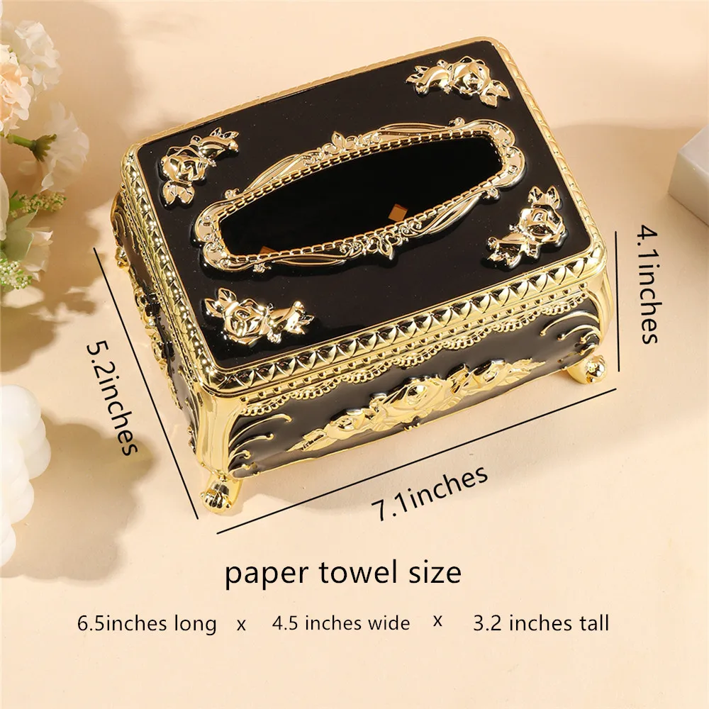 European style acrylic tissue box luxury KTV hotel tissue box tissue rack desk accessories home office bar desktop tissue