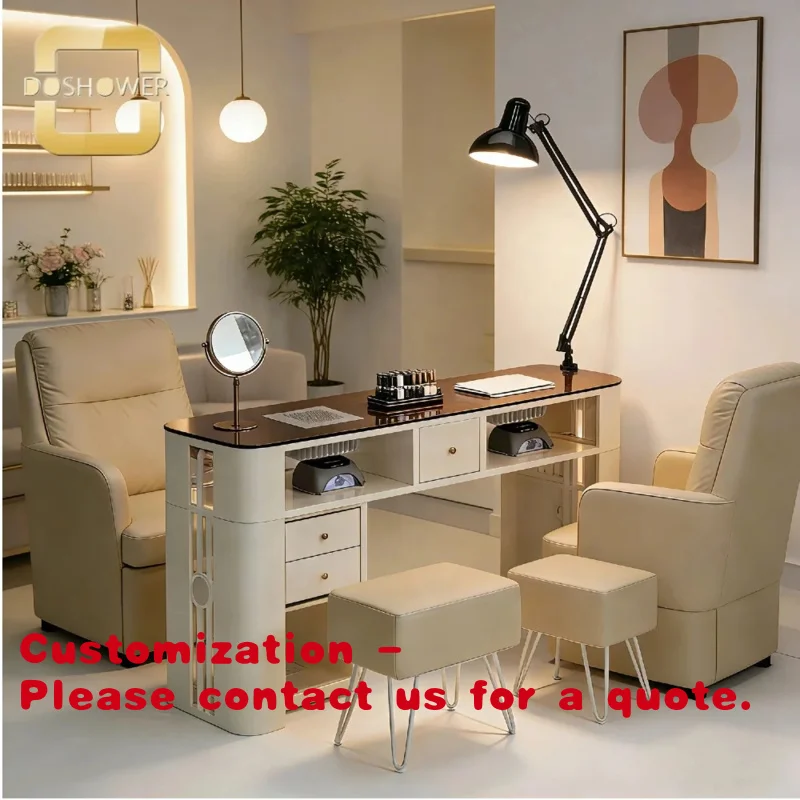 

Customize.Custom Color and Style Marble Manicure Table With Integrated Noiseless Nail Dust Collector Nail Art and Na