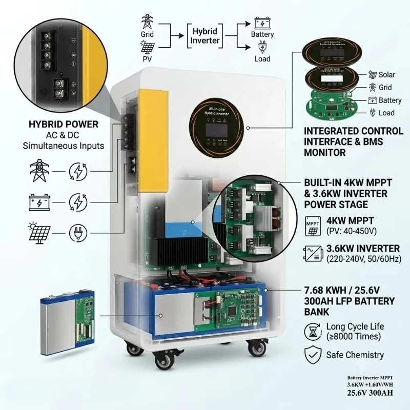 Industrial Portable  Inverter    Battery Storage System Dual Circuit Protection for Home & Office PX