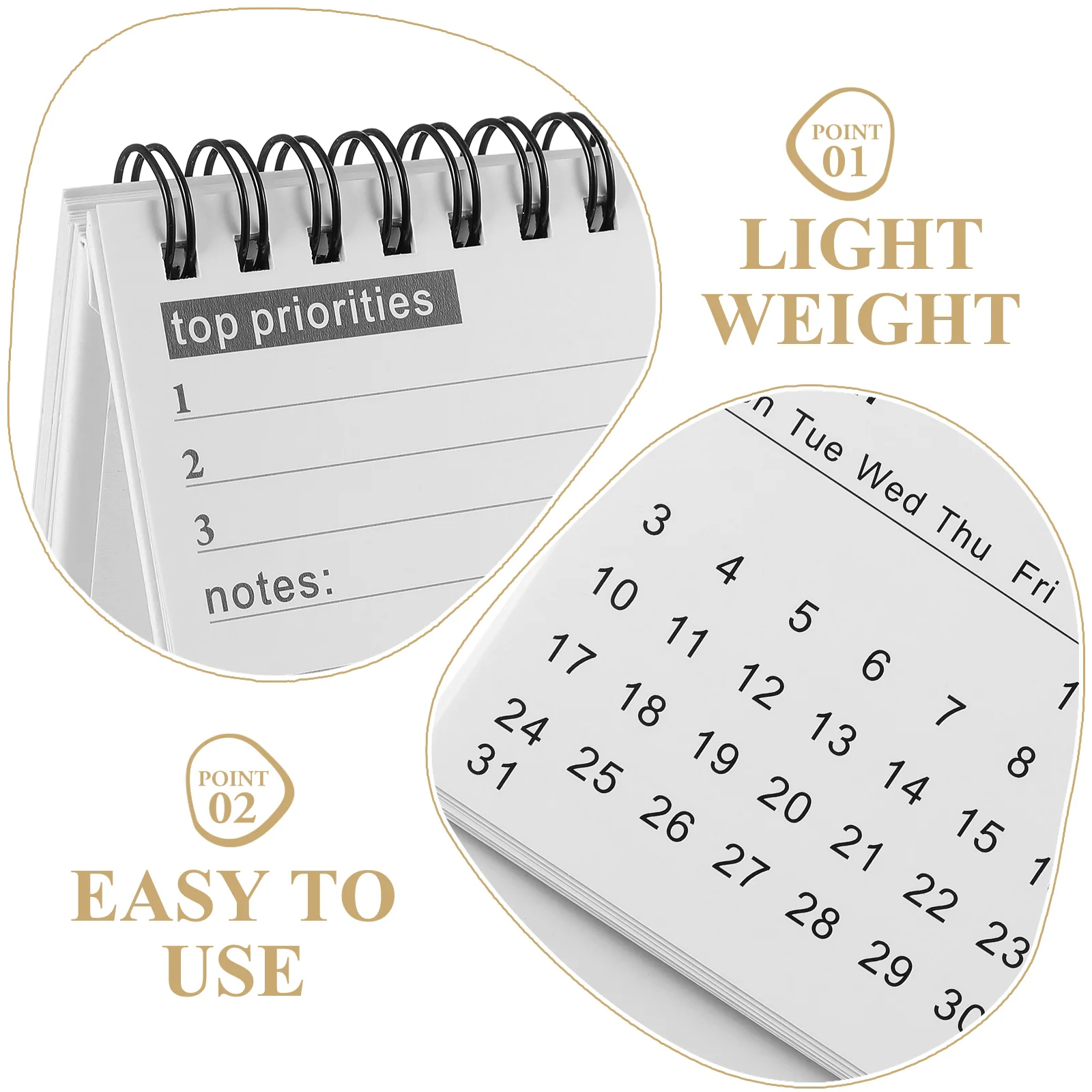 Mini Desk 2025 2026 Small Standing Paper Decor Compact Monthly Planner Office Desktop Calendar For Desk Calendars