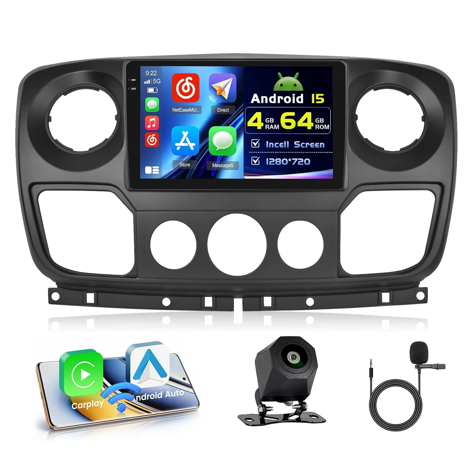 MOPECT Android Auto Radio voor Renault Master 3 III Nissan NV400 Opel Movano Draadloze Carplay Auto Multimedia GPS 2din autoradio - afbeelding 2