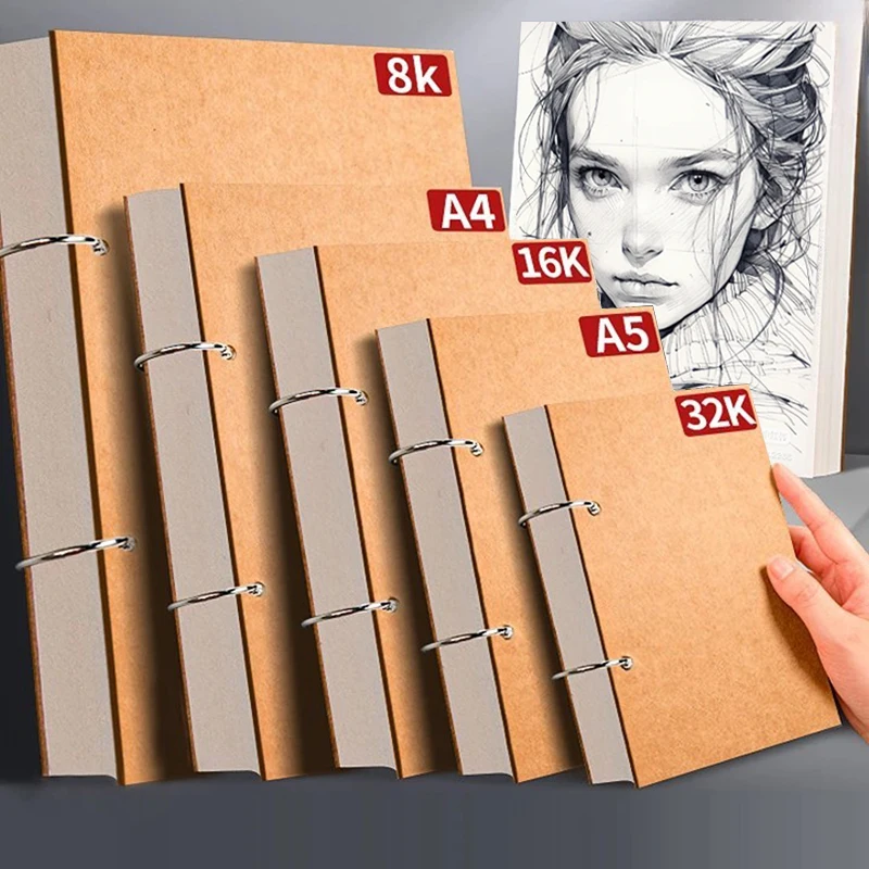 

Professional Sketchbook A4 A5 16K 32K 8K Thick Loose-Leaf Sketch Paper Notebook Art School Supplies Pencil Drawing Stationery ﻿