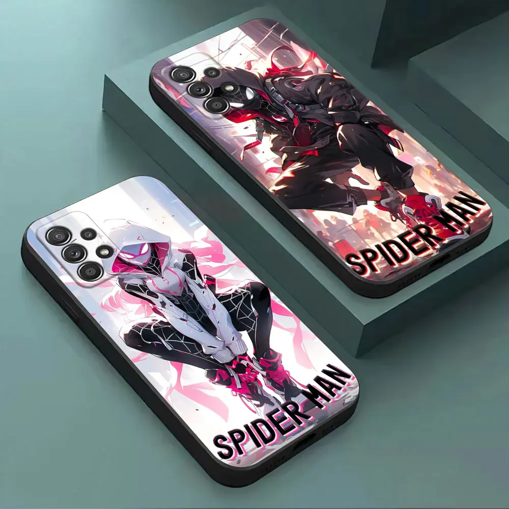 

SPIDER MAN Morales Gwen Case For Samsung Galaxy A15 A25 A24 A23 A22 A21S A20s A13 A10 A05 A04 A03 A02 A14 Soft Black Phone Cover