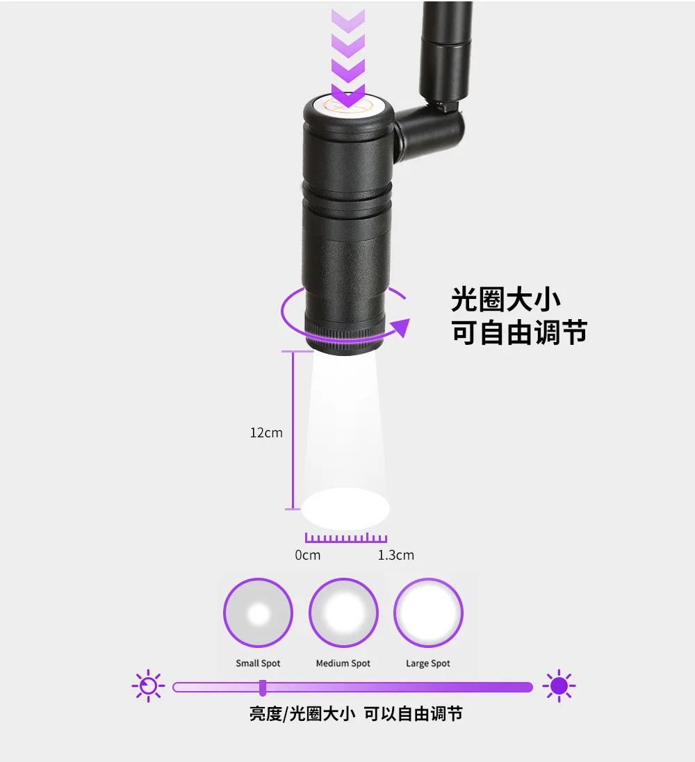 2-in-1 UV-Wimpernlicht, UV-Wimpernlampe, 5 W LED-Wimpernverlängerung, Tech-Kleberlampe mit Fußpedalsteuerung, Kleber in 2-3 Sekunden ausgehärtet