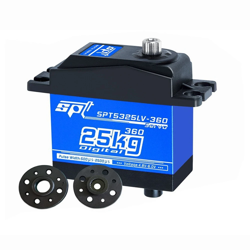 A49K-SPT 5325LV Dual Axis Servo 360° Continuous Rotation 25KG High Torque Metal Gear Digital Servo For RC Robot Arduino DIY Part