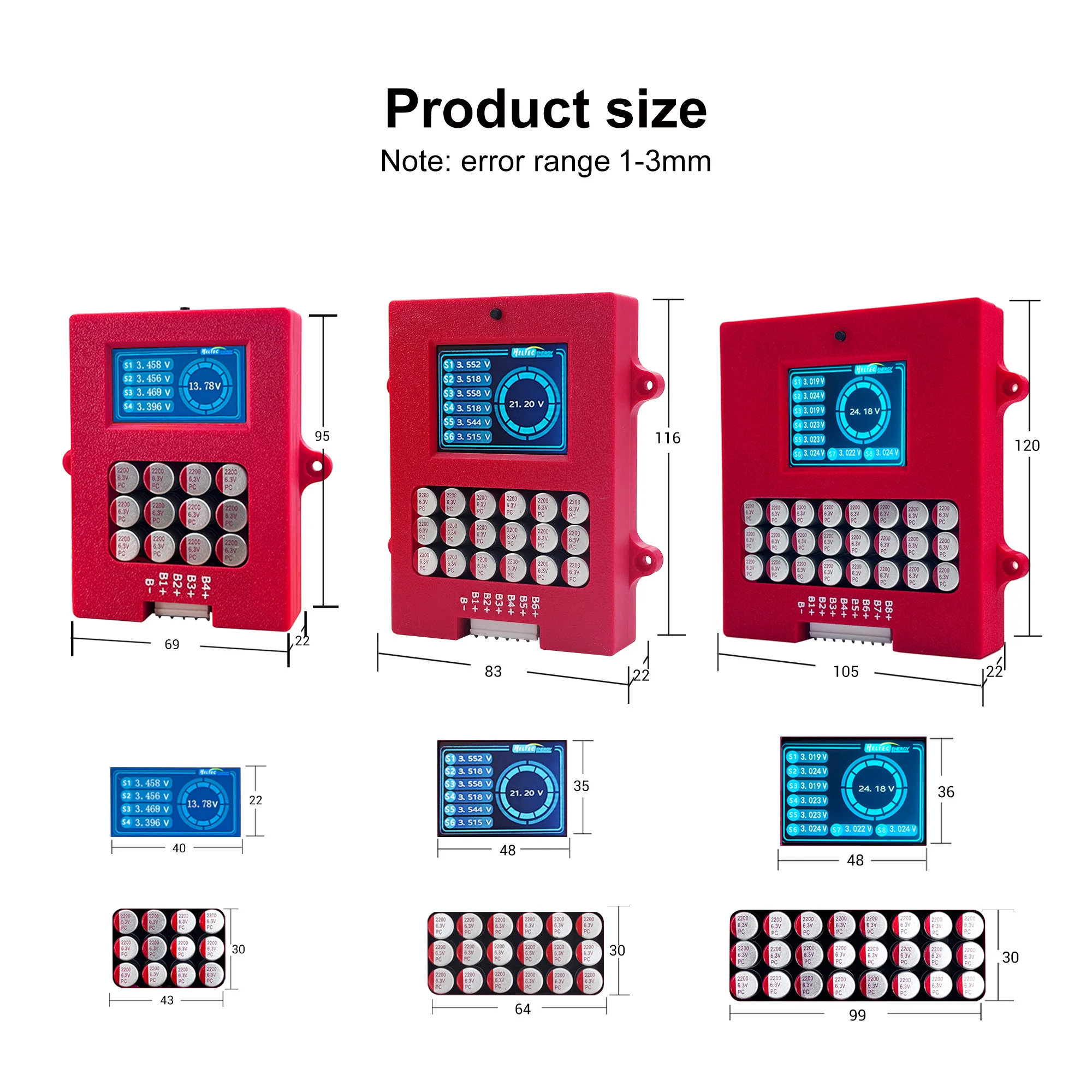 Heltec 4S 6S 8S Lithium/Lifepo4 Battery Active Equalizer Balancer Board Energy Capacitor LTO Cells Balancer with LCD Display - view 8