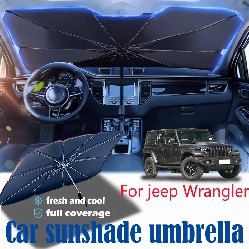 

For jeep Wrangler front windshield panel, sun visor, summer accessories, heat insulation, sun shading, and sun protection