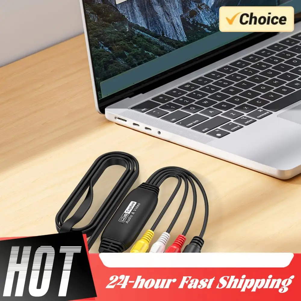 

USB-карта для захвата видео VHS TV DVD VCR, конвертер видео и аудио, USB-адаптер для захвата видео AV для ПК