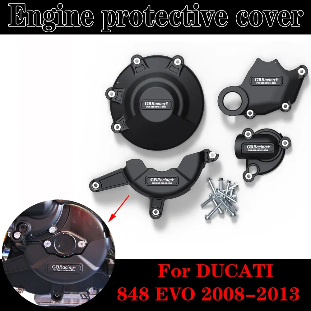 For Ducati 848 EVO 2008-2023 Motorcycles Engine cover Protection case For GB Racing