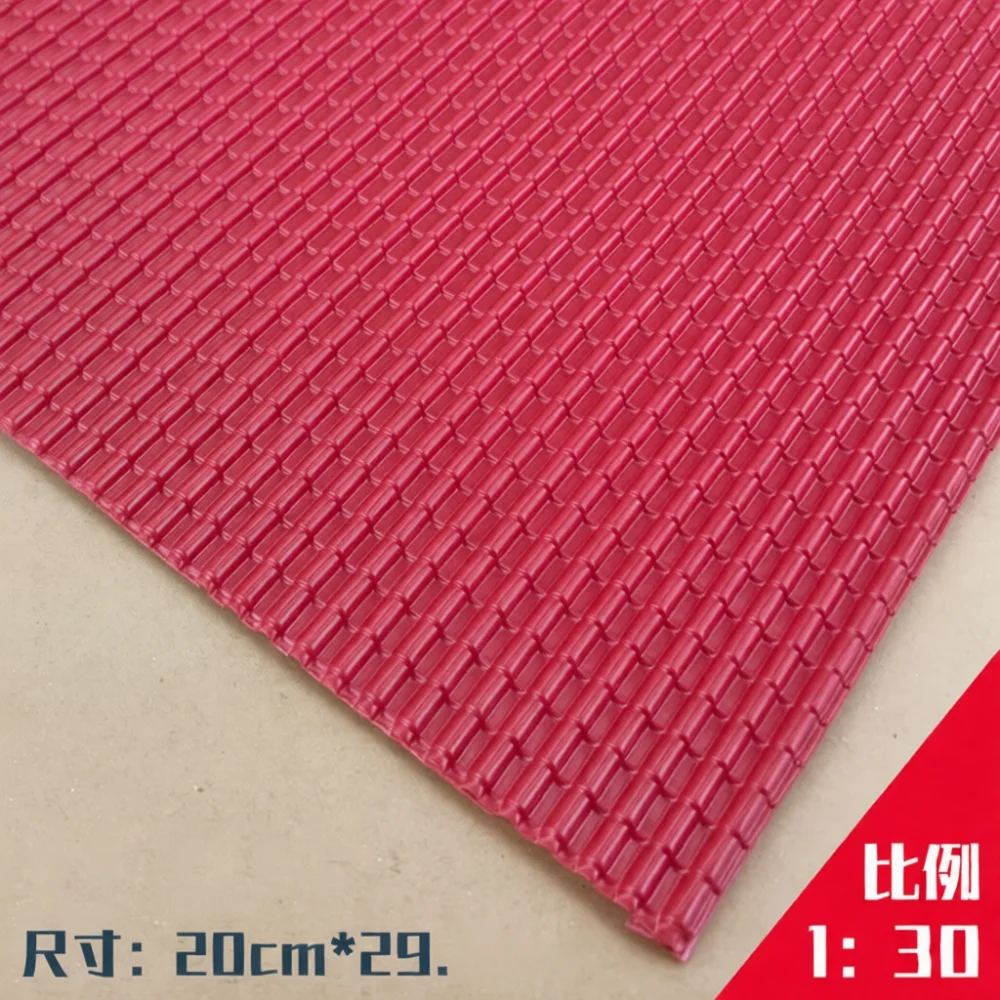 Realistic Scaled Roof Tiles PVC Sheet Building Material For Miniature Scene Projects Doll House Crafting Decoration DIY