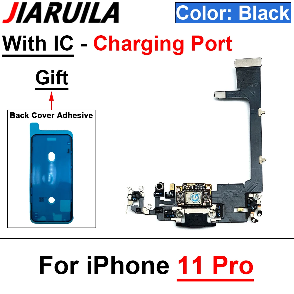 Cavo flessibile per porta caricatore USB da 1 pz per Iphone 11 Pro Max 14 Plus 12 Pro Connettore per caricabatterie dock con microfono flessibile