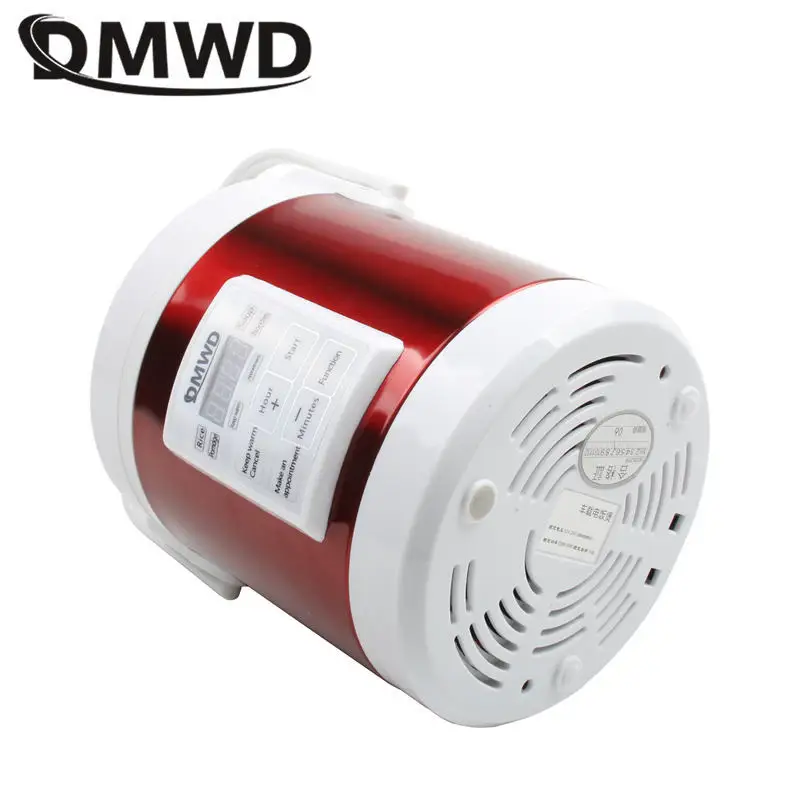 DMWD-Mini olla arrocera eléctrica para coche, calentador de ollas para sopa, gachas, máquina de cocina, vaporera de alimentos, caja de almuerzo,