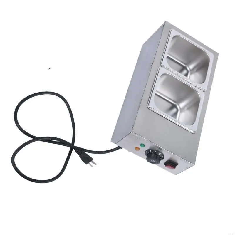 

U1JE Double Basin Electric Chocolate Melter Tempering Machine Melting Pots for Home