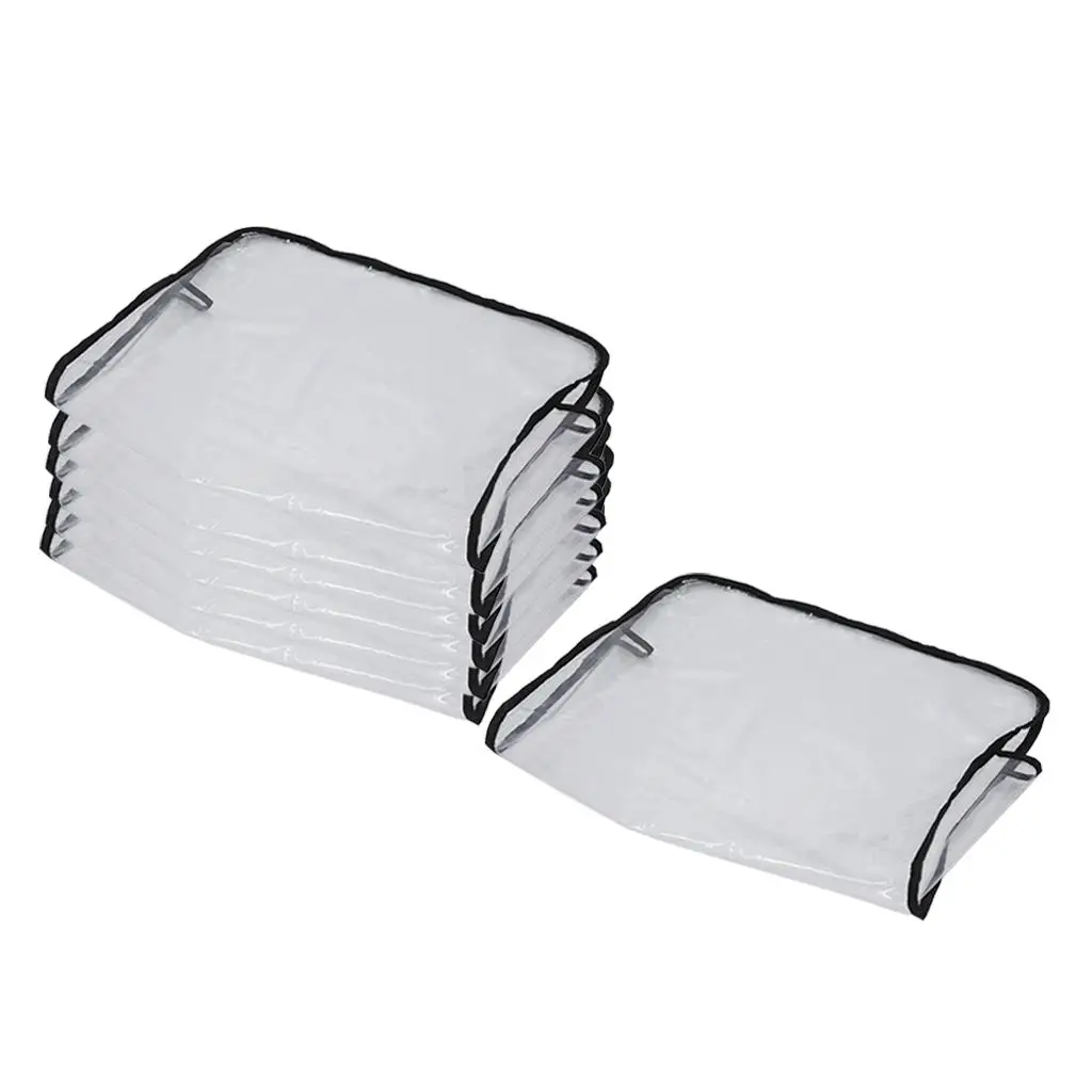 7x Transparent Hairdressing Seat Cover Waterproof Seat Cover