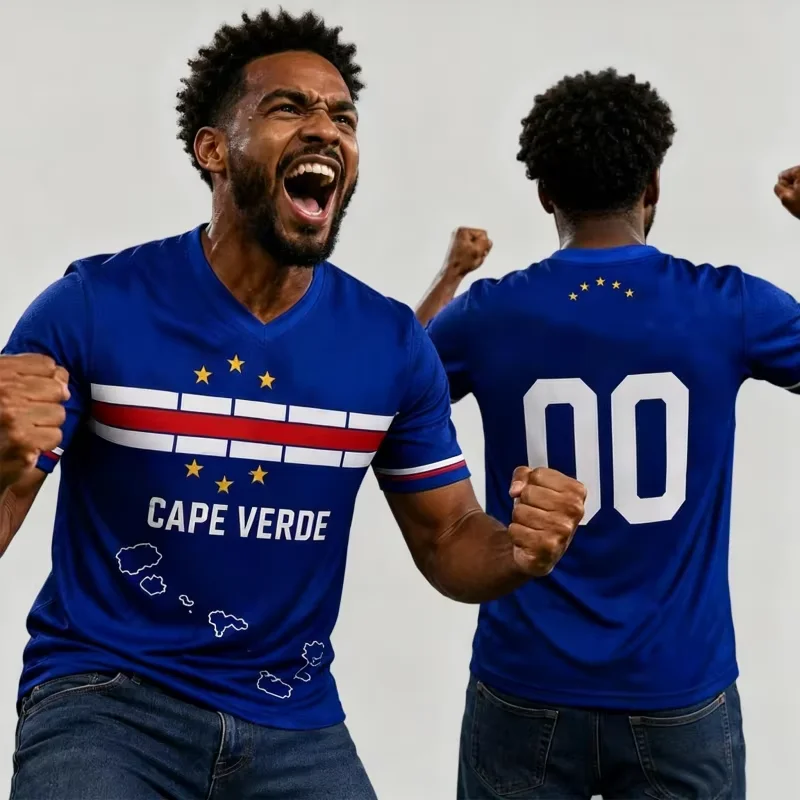 2026 Cape Verde No. 1 Goalkeeper Football Jersey Sports Breathable Quick-Drying Sportswear Tops Unisex T-Shirt