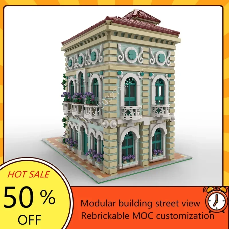 5466 pçs modular viii personalizado moc criativo vista de rua arquitetura diy educação montagem quebra-cabeça modelo crianças brinquedo aniversário presente