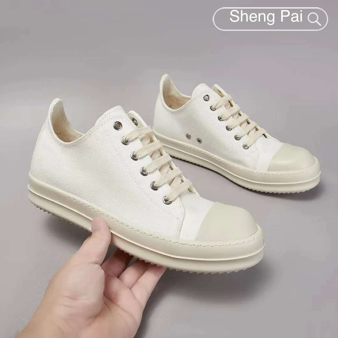 

White Canvas Low Top Men's Shoes Lace-up Women's Sneakers Fashion O-wen Designer Men's Casual Shoes Women's Lace-up Ankle Shoes