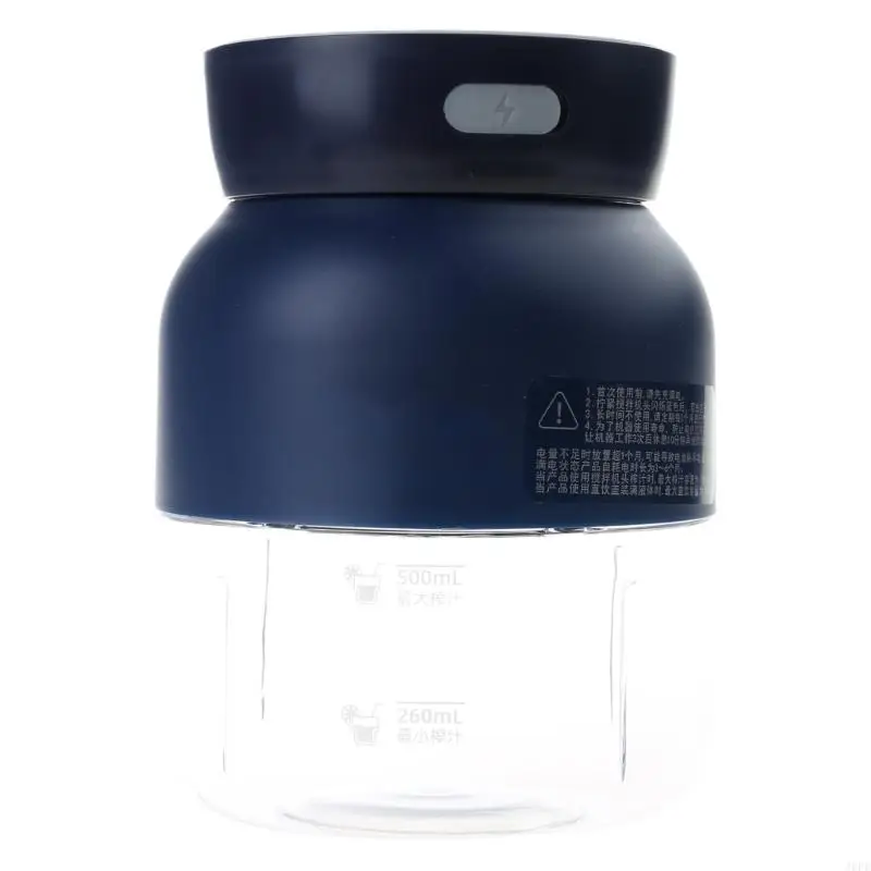 J6PE Portable 500ml Travel Cup dan Tutup 2600mAh Juicer Cup untuk Shakes and Home Travel