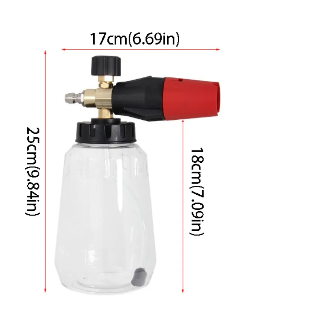 Adjustable Big Mouth High-Pressure Foam Spray High-Pressure Professional Foam Bottle Adjustable Nozzle PA Material