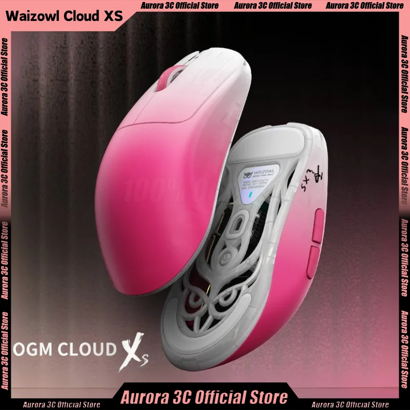 

Мышь Waizowl Cloud XS Paw3950, 3-режимная беспроводная мышь, легкая, 45 г, 8 К, скорость запутывания, игровая мышь Csgo, аксессуары для ПК, на заказ