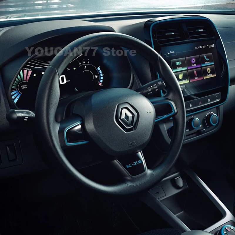 

Leather Car Steering Wheel Cover For Renault City K-ZE KZE 2020 Non-slip Auto Steering Wheel Renault City KZE Accessories