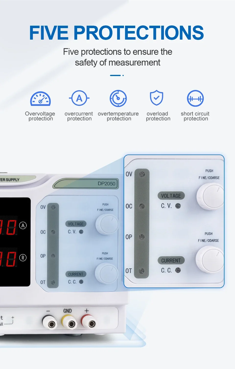 20V 50a Instelbare Variabele Spanningsbeschermer Dp2050 Dc Ac Voeding Schakelaar Modus Dc Geregelde Voeding